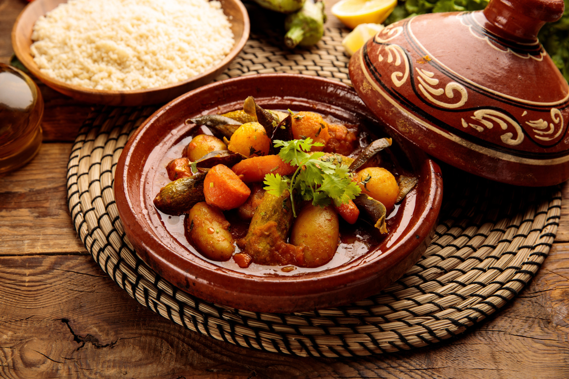 <p><span>A tagine is a stew named after the clay pot in which </span><span>it's prepared</span><span>. The stew typically features meat, vegetables, and sweet and spicy flavors.</span></p><p><a href="https://www.msn.com/en-us/community/channel/vid-7xx8mnucu55yw63we9va2gwr7uihbxwc68fxqp25x6tg4ftibpra?cvid=94631541bc0f4f89bfd59158d696ad7e">Follow us and access great exclusive content every day</a></p>