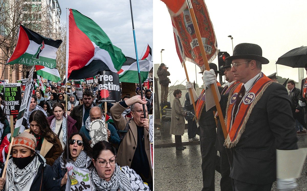 how the policing of pro-palestine marches risks echoing 1970s belfast
