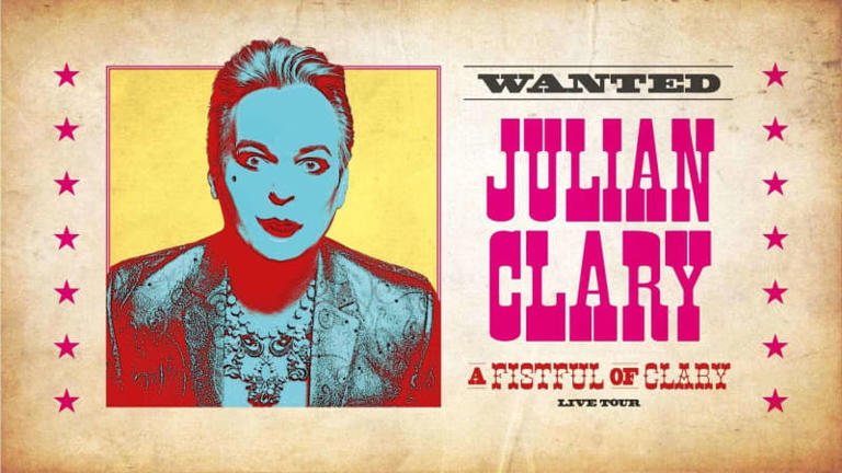 Julian Clary's UK comedy tour, ‘A Fistful of Clary’ is coming to The Playhouse in Nottingham.