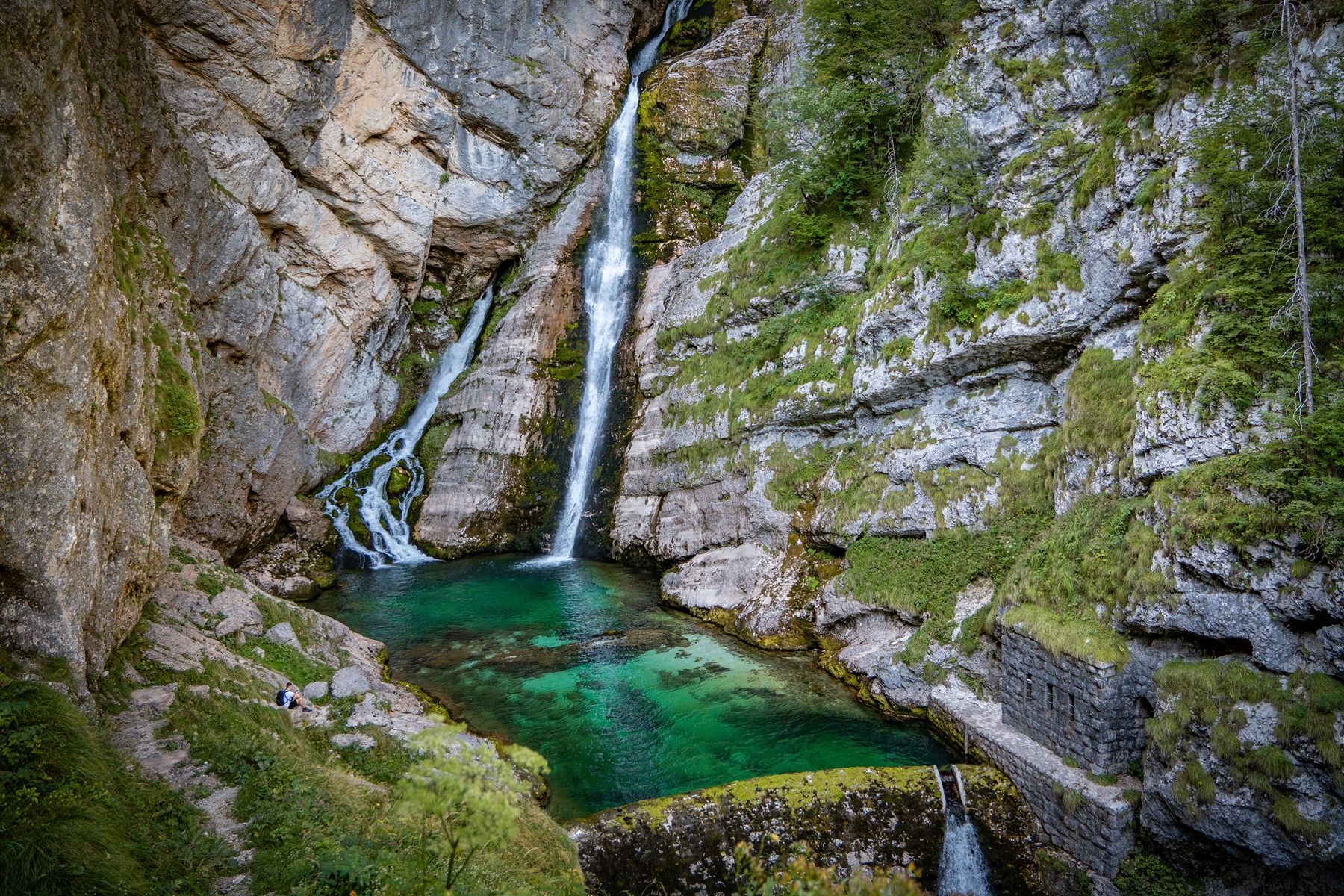 <p>If you’re planning a getaway to the Lake Bohinj region, be sure to add a trip to the <a href="https://tdbohinj.si/en/savica-waterfall/">Savica waterfall</a> to your itinerary. This majestic, double-cascade waterfall is almost 80 metres (262 feet) tall, making it one of the highest in Slovenia. When the melting snow feeds its waters in spring, it gives visitors a truly striking show.</p>