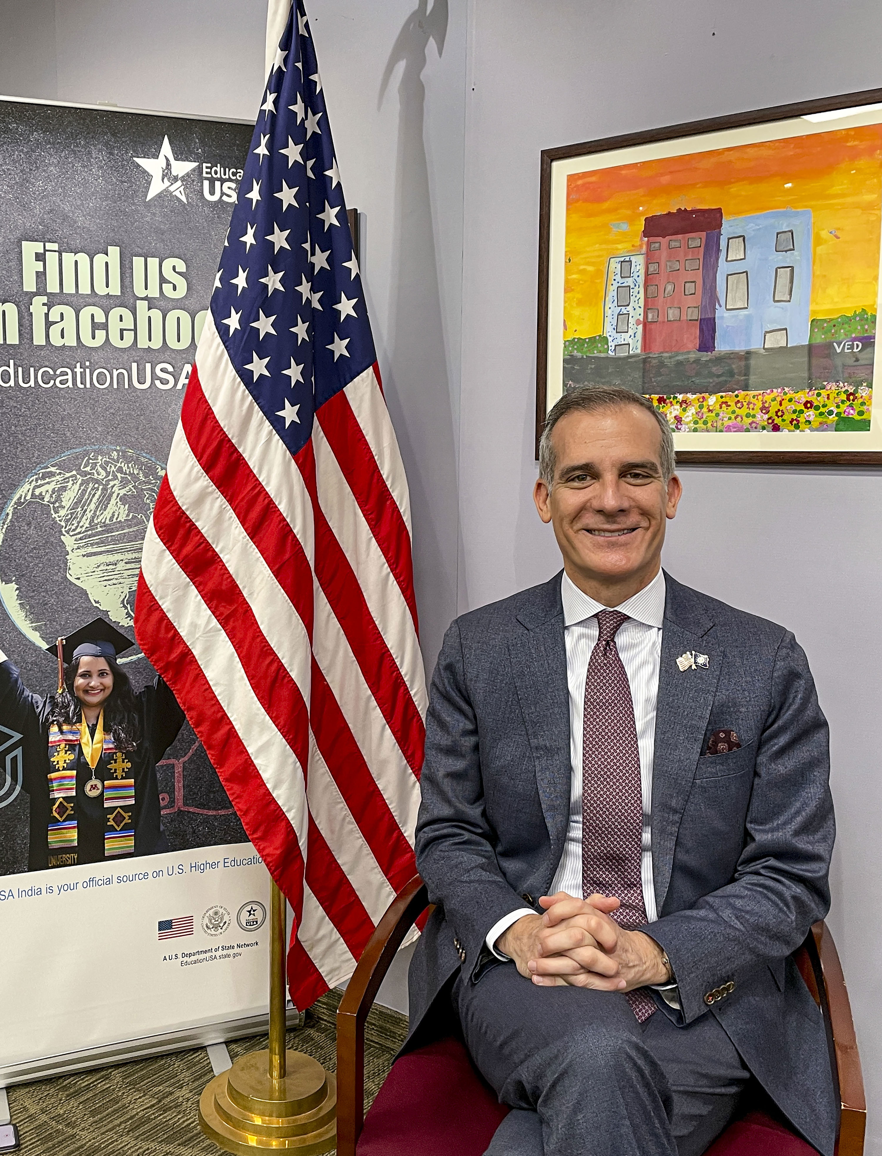 us safe country, cares deeply for well-being of indian students: ambassador garcetti