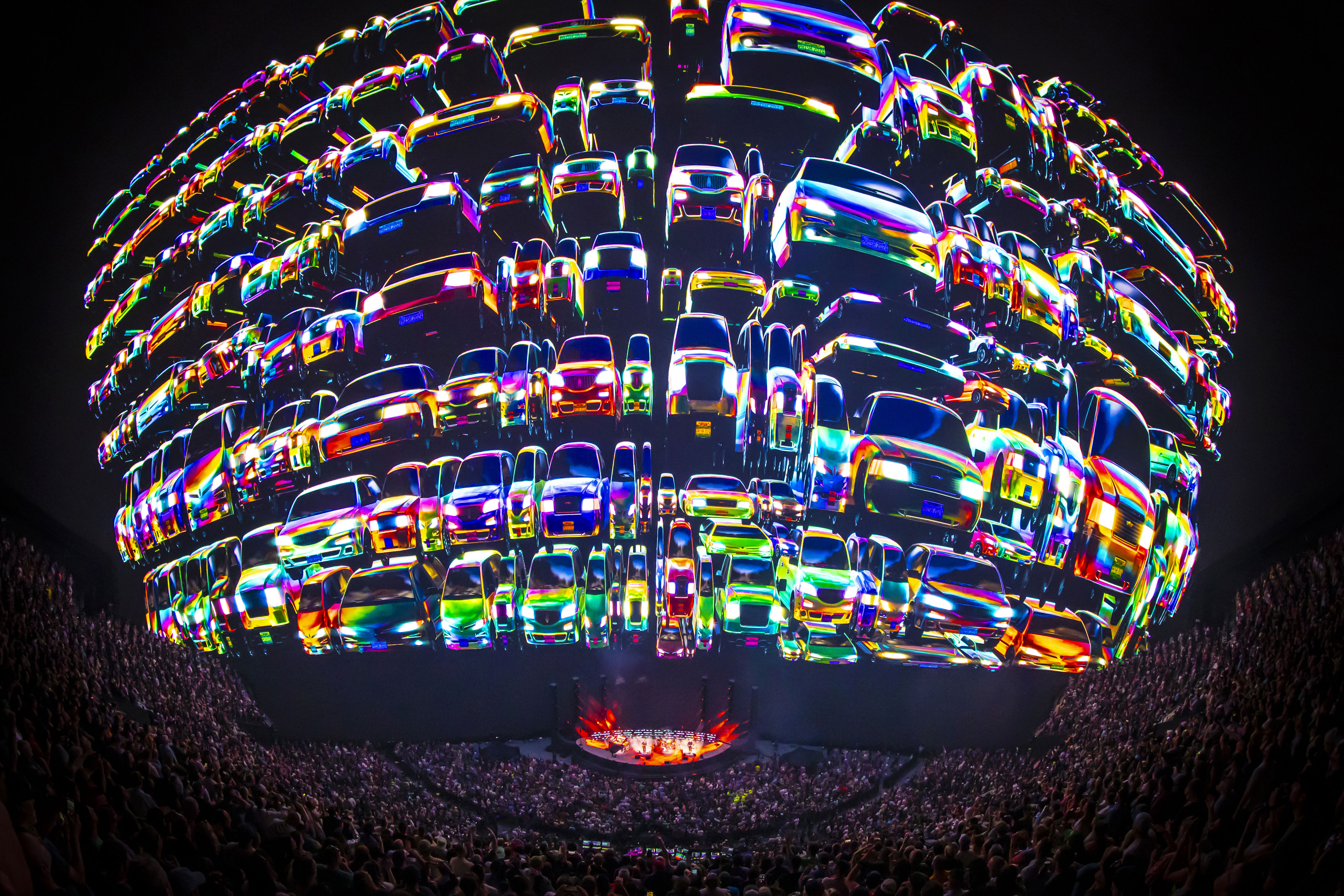 <p>Phish performed during evening one of their four-night run at Sphere in Las Vegas on April 18, 2024.</p><p>Comedy star and "The Prince is Right" host Drew Carey attended one of the band's concerts and left raving. </p><p>"#Phish at the #Sphere," he shared on X alongside a <a href="https://twitter.com/DrewFromTV/status/1782359014292213832">video</a> clip from the psychedelic light show. "I swear I just talked to God. I would give you all my money, stick my d*** in a blender and swear off p**** for the rest of my life in exchange for this. Bro I met God tonight for real. I feel like I just got saved by Jesus no lie."</p><p>MORE: <a href="https://www.wonderwall.com/celebrity/photos/iconic-vegas-hotel-closes-after-67-years-elizabeth-taylor-wayne-newton-liberace-joe-biden-and-more-who-visited-849715.gallery">Las Vegas landmark the Tropicana closes to make way for baseball stadium: See stars at the icon hotel over the decades</a></p>