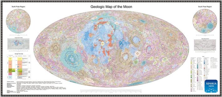china lança mapa geológico mais completo da lua; veja imagens