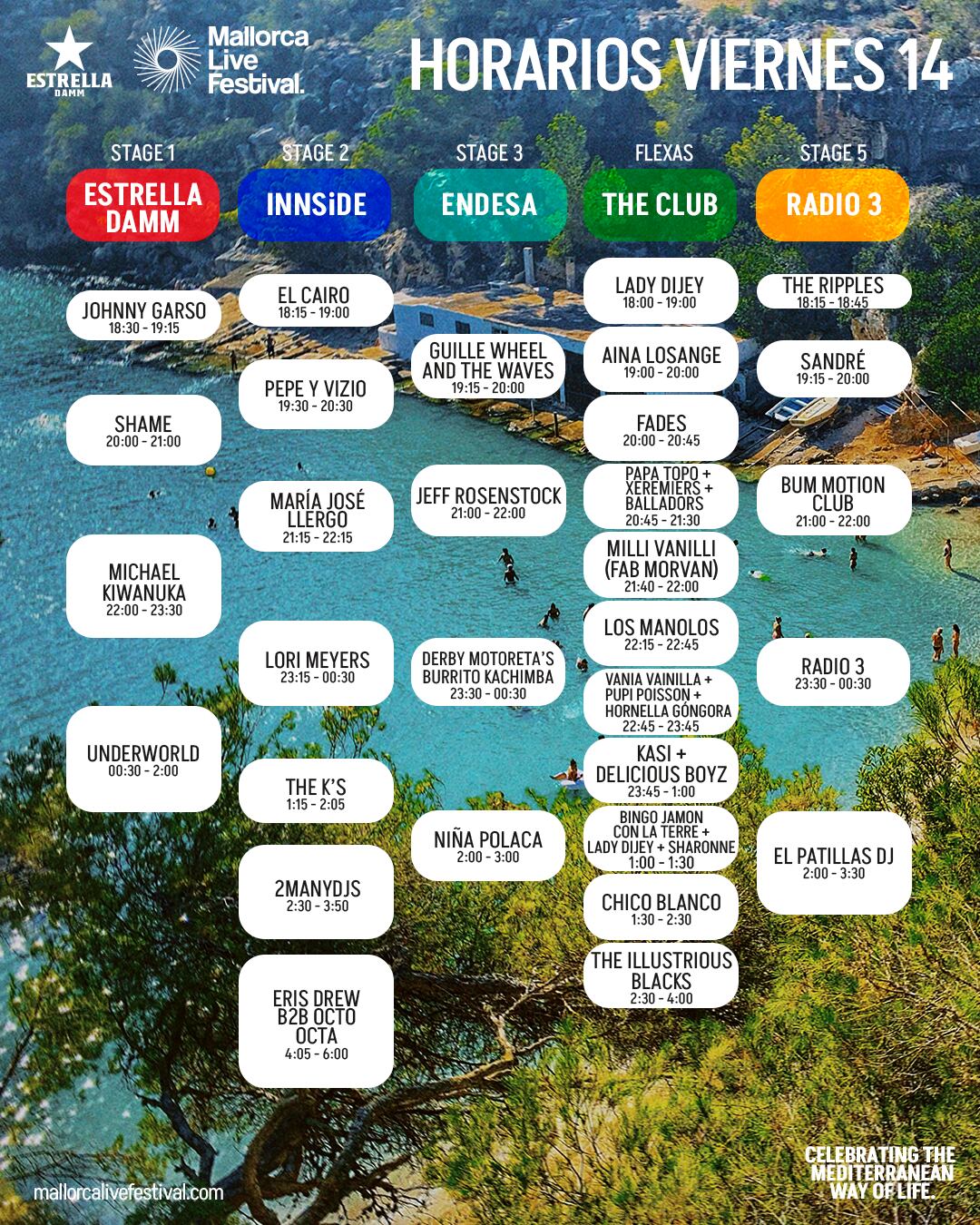 mallorca live festival 2024: estos son los horarios de los escenarios de cada día