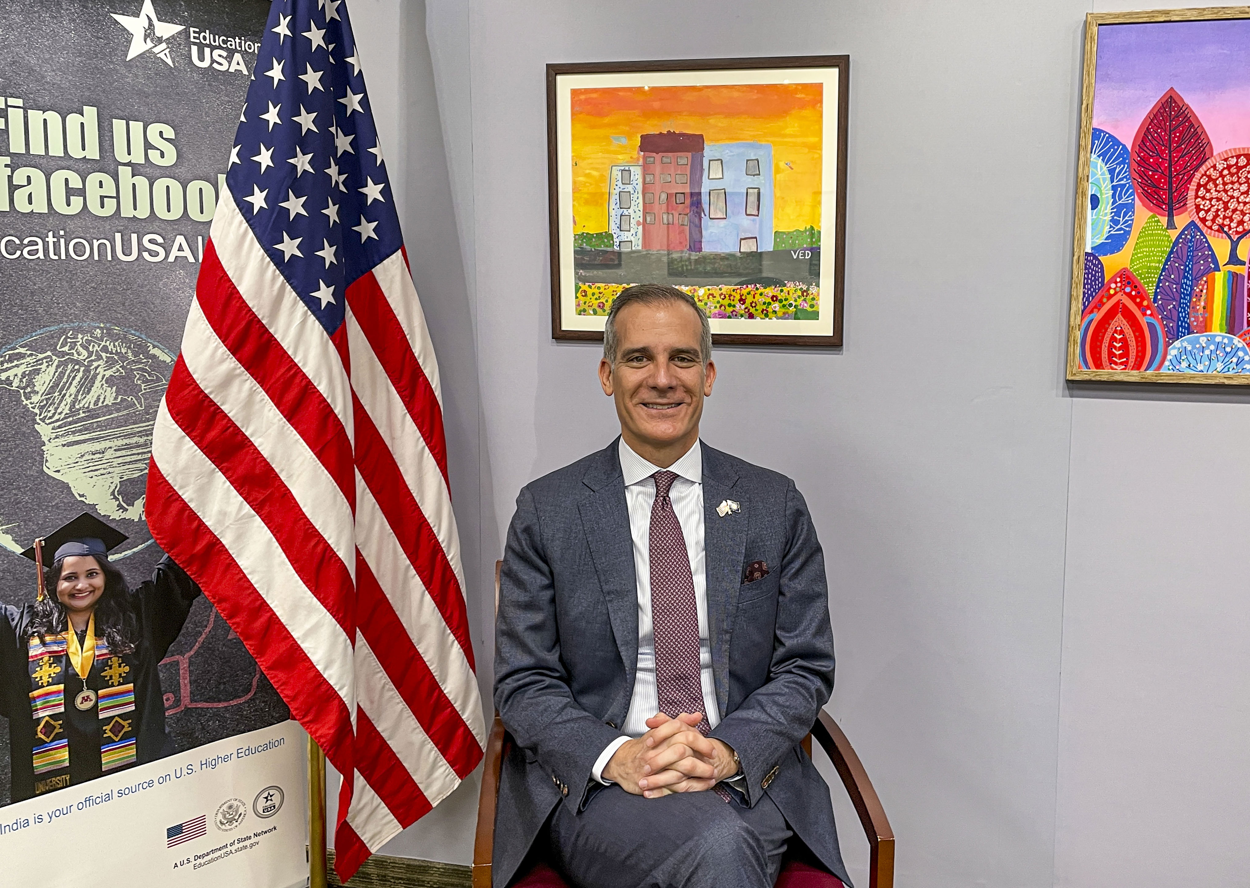 us safe country, cares deeply for well-being of indian students: ambassador garcetti