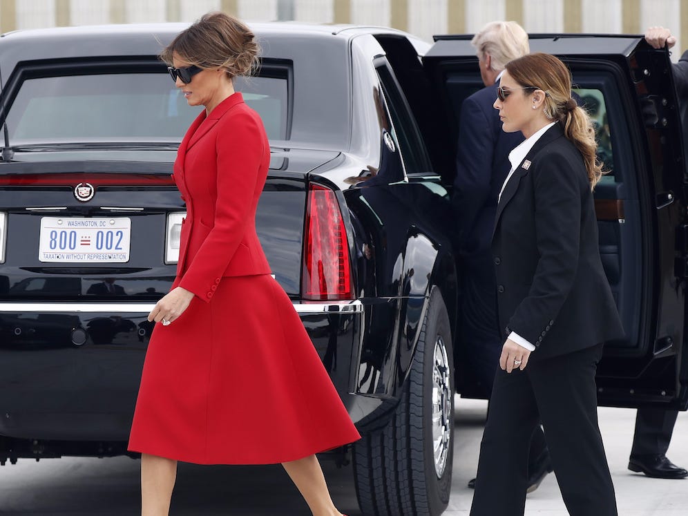 <p>The <a href="https://www.businessinsider.com/melania-trump-absurd-conspiracy-theory-2017-10">conspiracy theory</a> was based on little evidence other than one bad photo of Trump and the fact that she had a Secret Service agent who looked strikingly similar to her in some photos.</p>