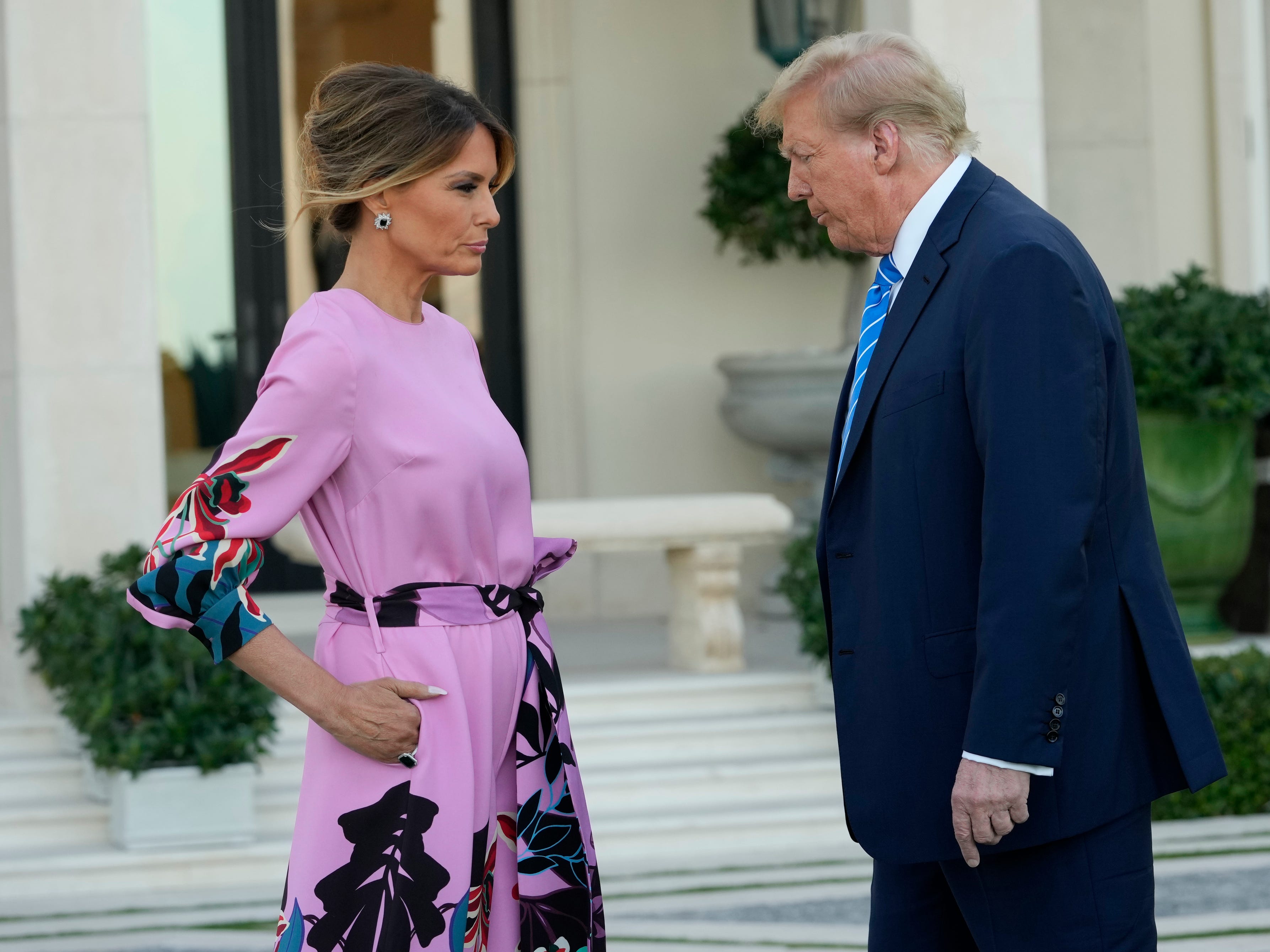 <p><a href="https://www.nytimes.com/2023/07/26/us/politics/melania-trump-2024-campaign.html">The New York Times</a> reported in July 2023 that Trump had repeatedly refused her husband's offers to join him at campaign events, though she continued to support him behind the scenes.</p><p>Donald Trump told "Meet the Press" moderator Kristen Welker in September that Trump is a <a href="https://www.businessinsider.com/melania-refused-to-campaign-but-will-soon-according-to-trump-2023-9">"private person"</a> and that he likes to keep her away from campaigning because "it's so nasty and so mean."</p><p>Trump appeared to distance herself from <a href="https://www.businessinsider.com/melania-trump-campaign-return-absence-2024-4">Donald Trump's subsequent 2024 reelection campaign</a> until April 2024, when she spoke at a Log Cabin Republicans event.</p>