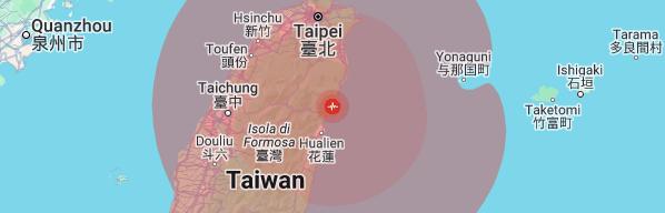 terremoto a taiwan, scossa di magnitudo 6.1: la terra trema anche nella capitale taipei