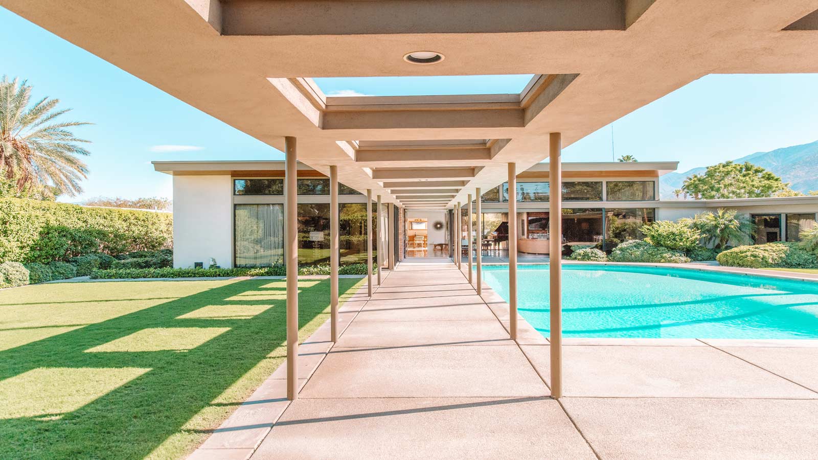 <p><span>You must take advantage of the home tour with Palm Springs <a href="https://www.psmodsquad.com/" rel="nofollow noopener">Mod Squad</a>. Explore the mid-century grandeur of butterfly rooflines, colorful front doors, and A-frame facades in the Mod Squad van and learn the history of this desert oasis and the celebrities who made it their vacation getaway. </span></p><p><span>Visitors can choose from three different options: the Essential Palm Springs Tour focuses on six specific architects of this minimalist design, the Interior Tour takes you into three mid-century Palm Springs houses, or the Martini & MCM Architecture Tour and see the former homes of Frank Sinatra, Marilyn Monroe, and Dean Martin, ending with a classic martini (and if you’re lucky you’ll get to sit in Old Blue Eye’s booth)!</span></p>