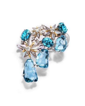 tiffany & co. repaints historic hearst estate to launch its blue book celeste jewelry collection