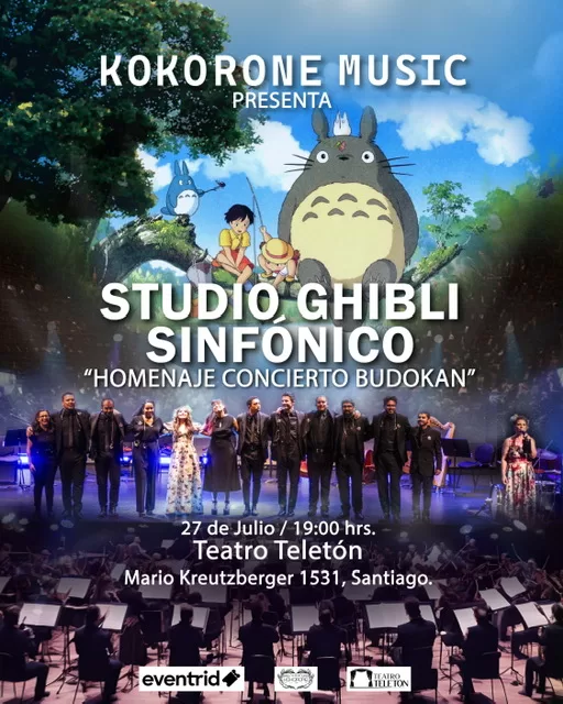 concierto sinfónico homenaje a studio ghibli se realizará en el teatro teletón