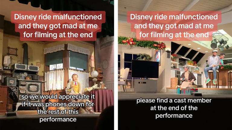 A TikTok video made for a gag led people to believe the Carousel of Progress ride purportedly at Disney World malfunctioned and led to a cast member calling out the person recording the video. Shane Barton (@danddisney)/TikTok