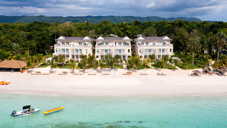 Aerial view of the Firesky Villas at the Beaches Negril Resort in Jamaica.