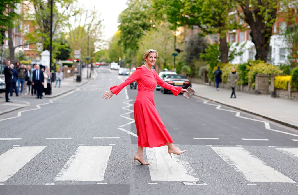 <p>Sophie, Duchess of Edinburgh walked across the iconic Abbey Road crossing, made famous by The Beatles album cover.</p>