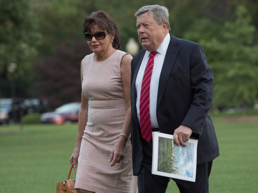 <p>Many were struck by how much her father, Viktor Knavs, looked like Donald Trump.</p>