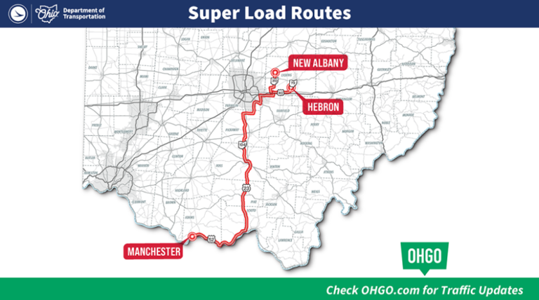 Latest Intel in Ohio super load: traffic delays for Sunday