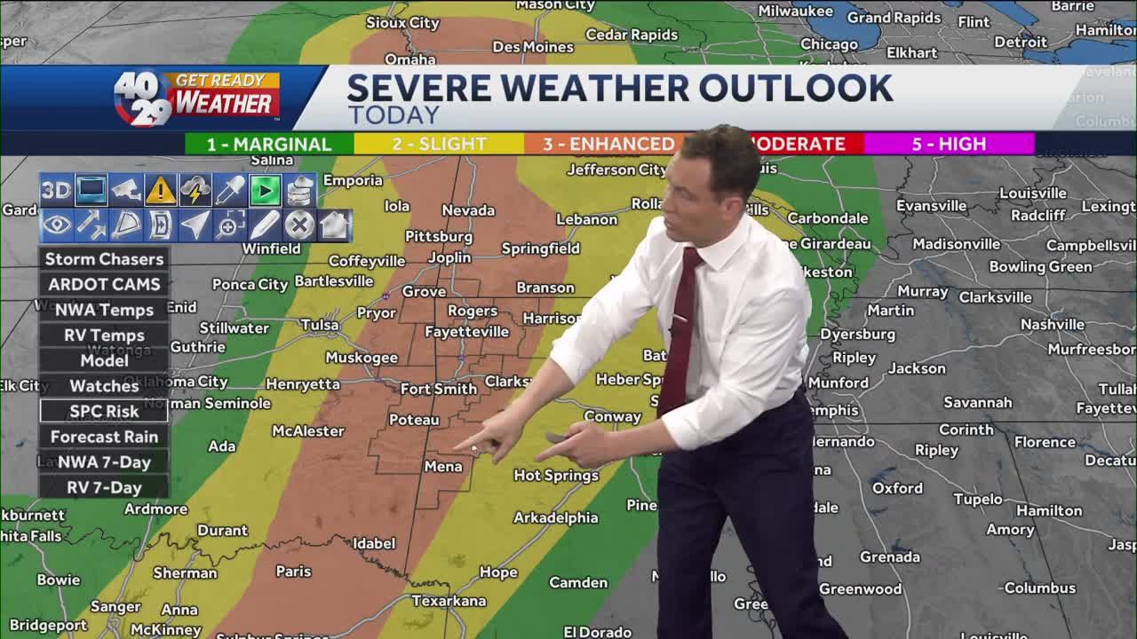 NWA, River Valley Under Enhanced Risk Of Severe Weather