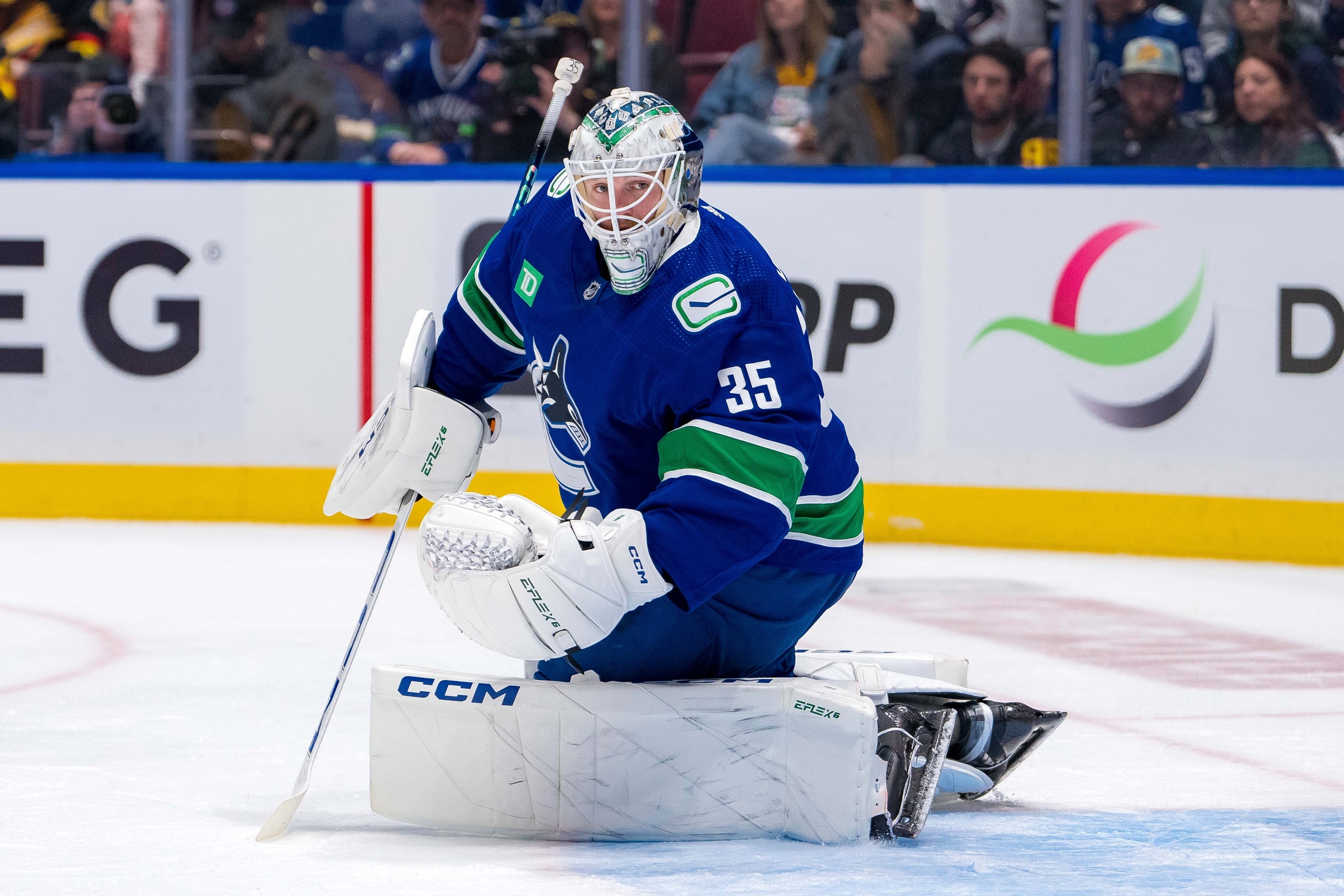 canucks goalie remains sidelined due to injury