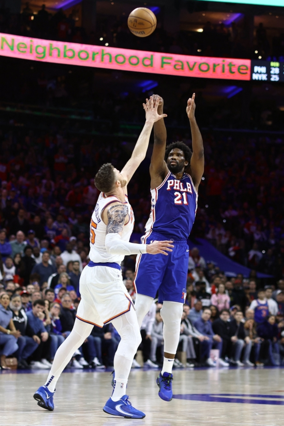 nuggets up 3-0 vs lakers; embiid scores 50 vs knicks