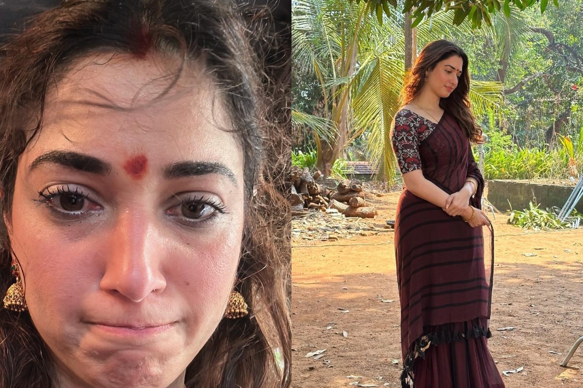 tamannaah bhatia shares a bundle of spooky bts photos from her aranmanai 4: 'was challenging yet fun’