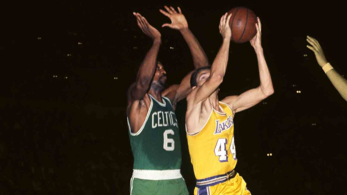 “you have to be careful with him. earlier in my career, he really bothered me a lot” - jerry west on how challenging it was to play against bill russell