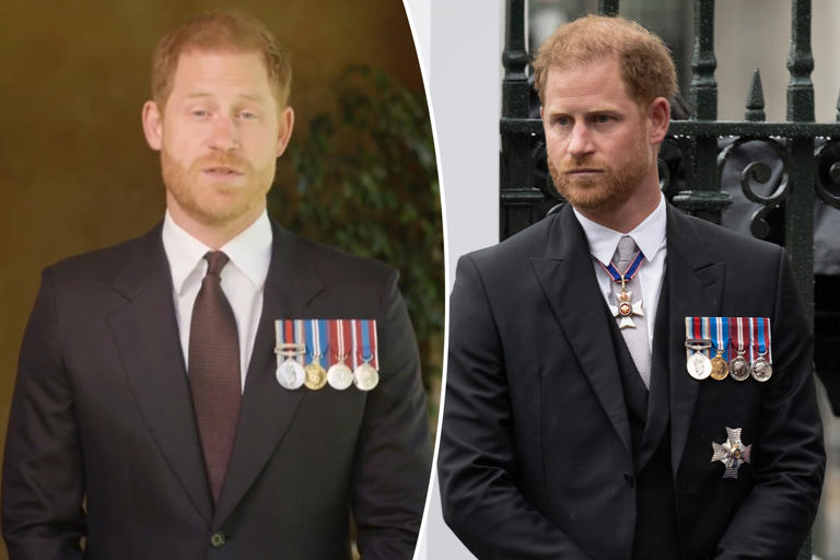 Prince Harry slammed for wearing four medals while honoring US servicewoman: ‘Pathetic’