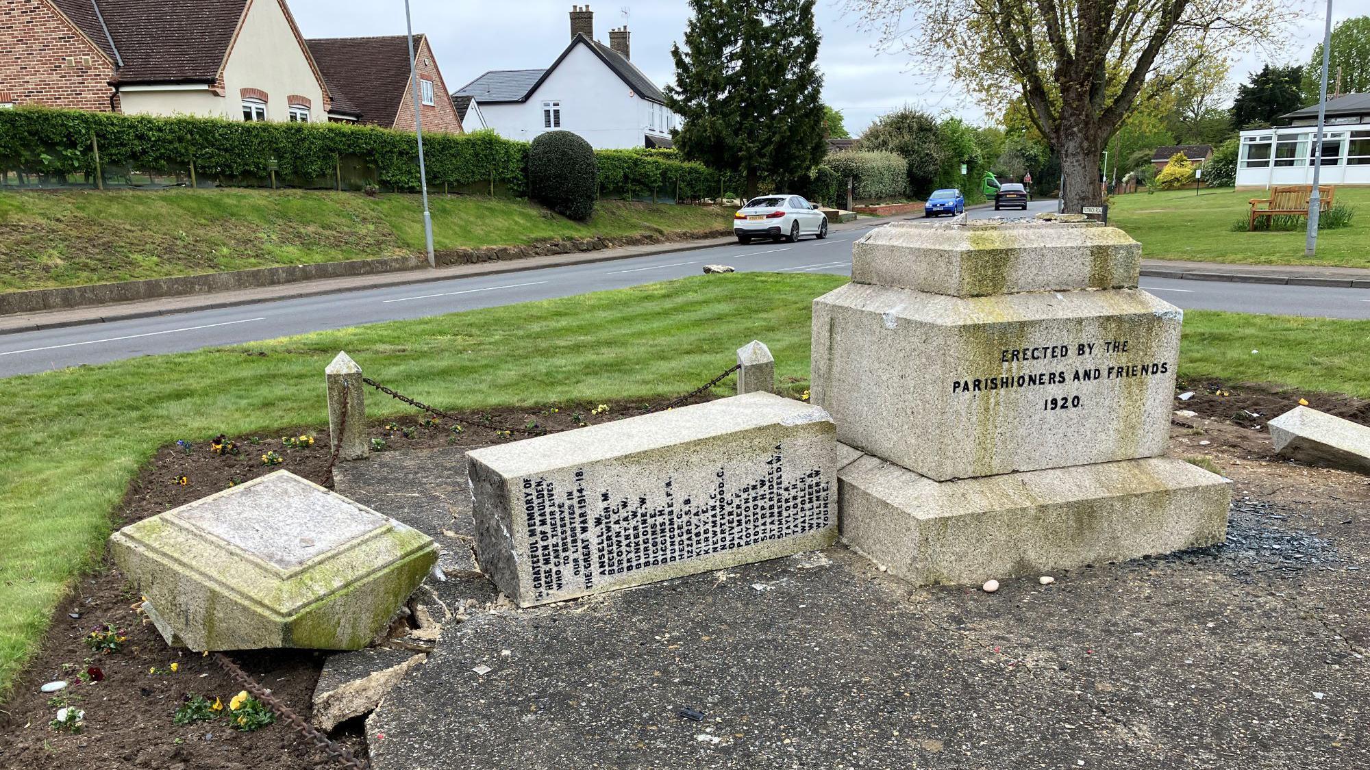 'fingers crossed' damaged memorial can be repaired