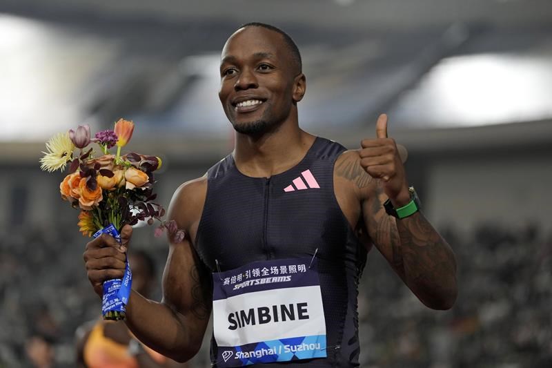 simbine upstages coleman and kerley to win 100-meter title at diamond league meet in china