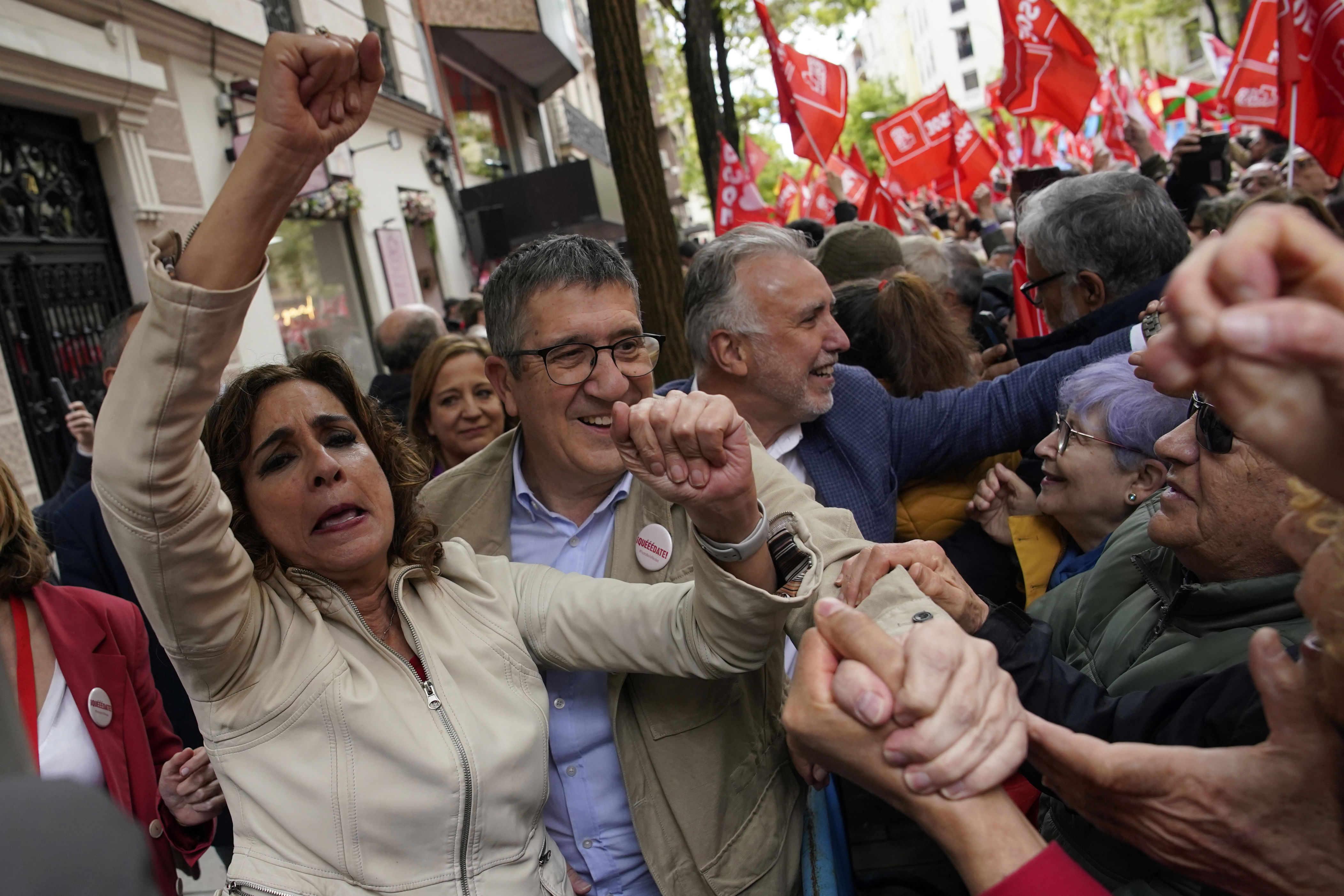 støttedemonstrasjon for spanias statsminister