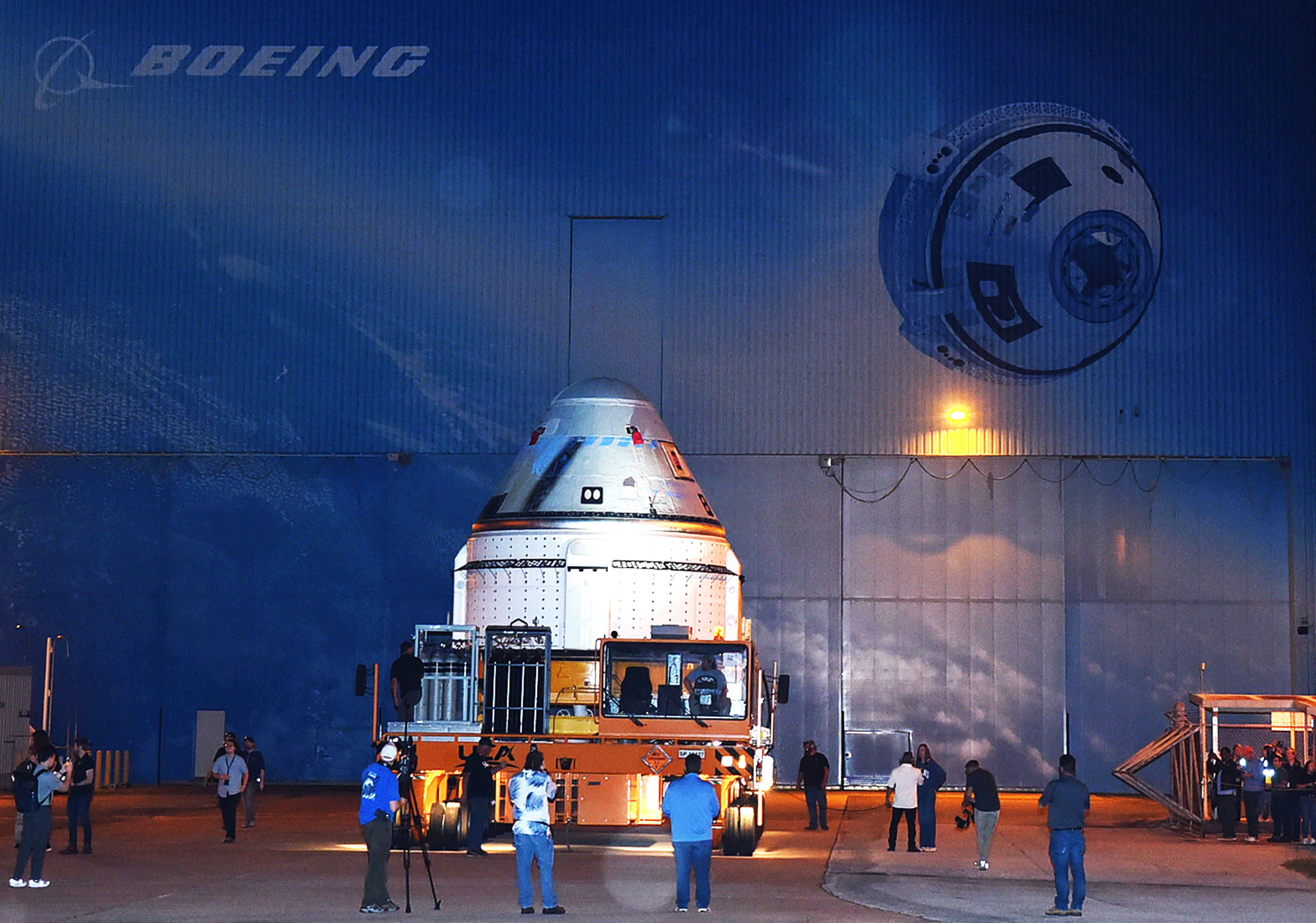 <p>Boeing's CST-100 Starliner spacecraft rolls out of the Commercial Crew and Cargo Processing Facility at the Kennedy Space Center to be transported to pad 41 at Cape Canaveral Space Force Station in Cape Canaveral, Florida, on April 16, 2024. </p><p>Starliner is scheduled for its first crewed launch to the International Space Station on a ULA Atlas V rocket with NASA astronauts Suni Williams and Butch Wilmore on May 6, 2024. </p><p>MORE: <a href="https://www.wonderwall.com/celebrity/photos/the-best-pictures-of-nasas-secret-new-x-59-plane-828970.gallery">NASA unveils new supersonic aircraft: All the best pictures</a></p>