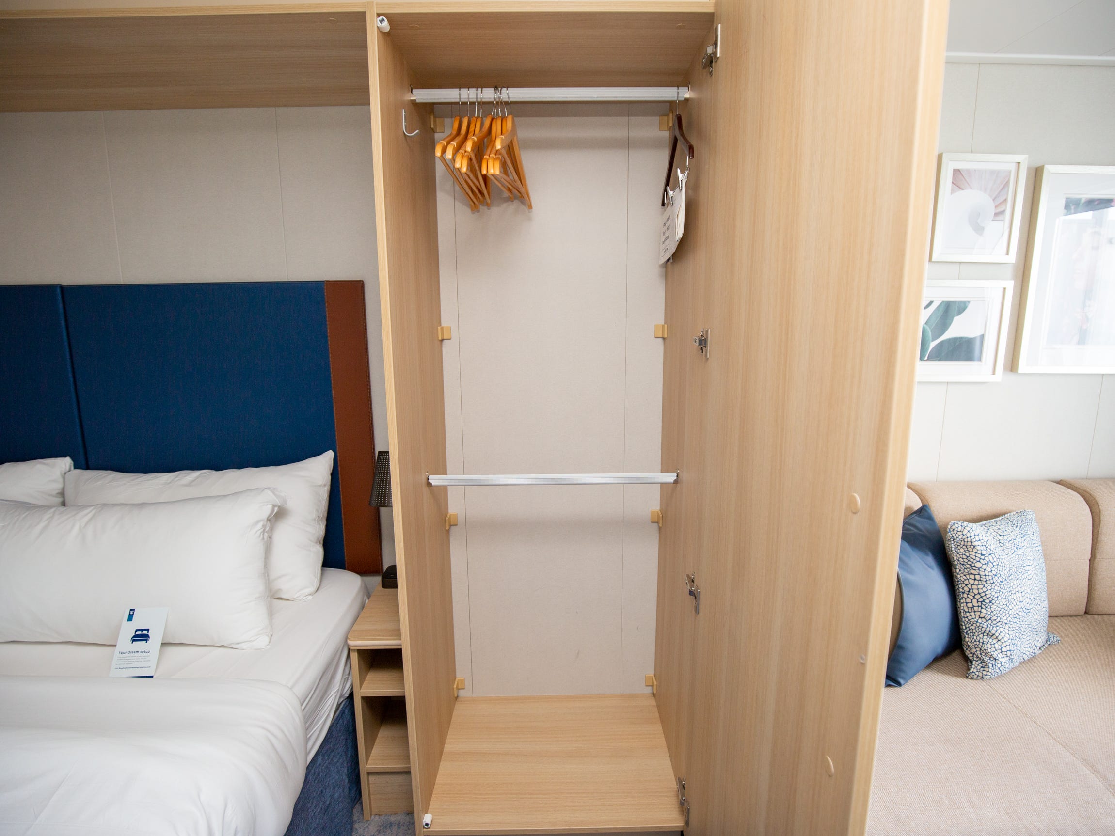 <p>My balcony cabin on Wonder looked less modern than its successor (the TV on Icon had Chromecast, after all).</p><p>But it was significantly more functional and comfortable. The bed was incomparably more pleasant, the closets had more defined storage components, and the bathroom was considerably larger, even if it lacked additional shelving and drawers.</p>