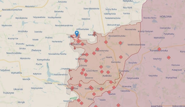 ukraine frontline update in ocheretyne direction, donetsk region