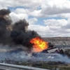 Interstate closed after fiery train derailment in New Mexico near Ariz. border<br>