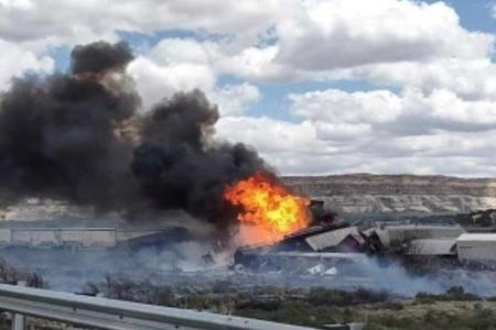 Interstate closed after fiery train derailment in New Mexico near Ariz. border<br><br>