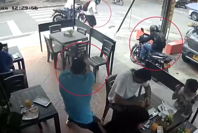 aparece nuevo video de intento de robo dentro de restaurante en medellín: escolta disparó y señalado ladrón murió