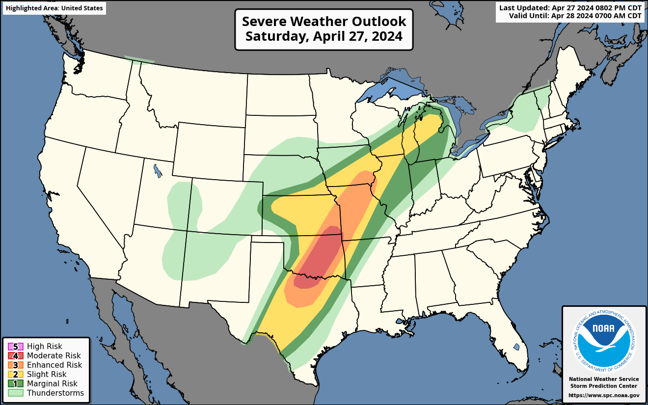 severe storms, tornadoes to continue overnight across central states