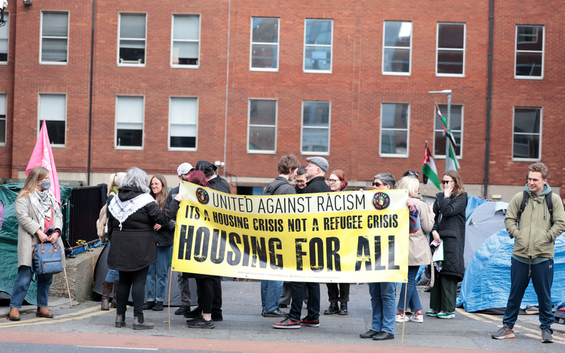 mount street protesters take aim at helen mcentee for ‘recycling far-right rhetoric’