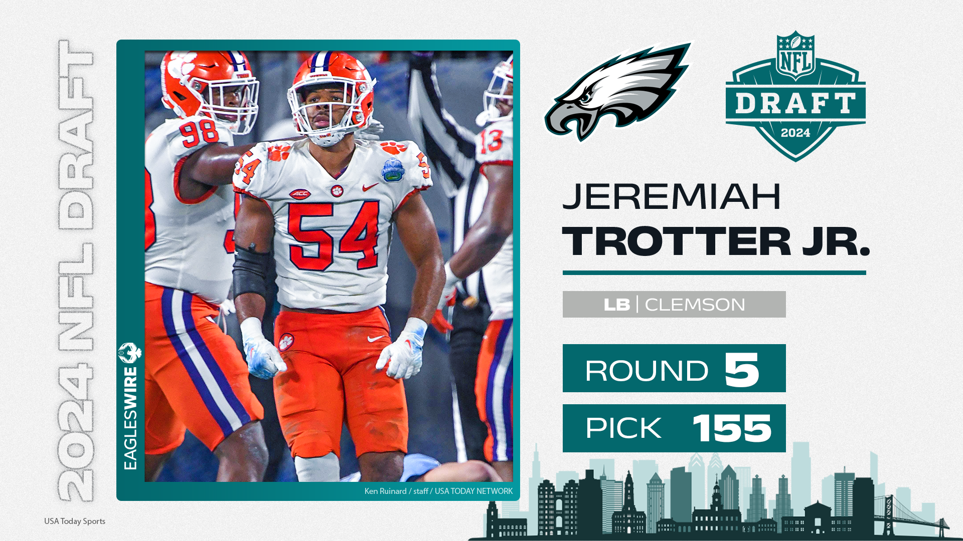 The Eagles Shared A Heartwarming Photo Of Draft Pick Jeremiah Trotter ...