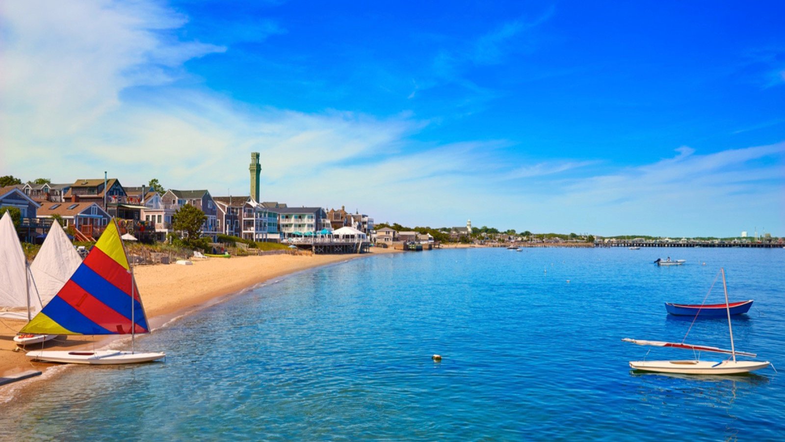 <p>Not to be confused with Providence, <a href="https://www.kindafrugal.com/15-cheap-family-activities-to-do-in-rhode-island/">Rhode Island</a>, Provincetown in Massachusetts is at the very tip of Cape Cod. This historic spot beautifully captures the spirit of Cape Cod. There are endless shops and businesses to visit, from candy stores to lobster roll shacks and beachside bars.</p><p>Of course, beach days are a popular activity, but you can take ferry rides, sail around the Cape, see wildlife around the area, or climb to the tip-top of a lighthouse. The colorful houses and relaxed atmosphere make this a unique location, ideal for a romantic trip.</p>
