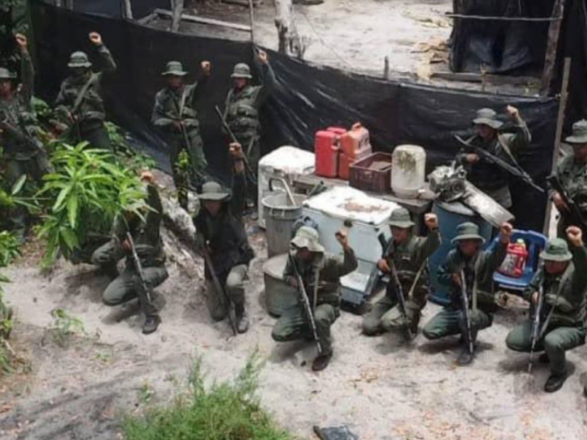 amazon, fuerza armada de venezuela desmanteló un campamento de minería ilegal en amazonas