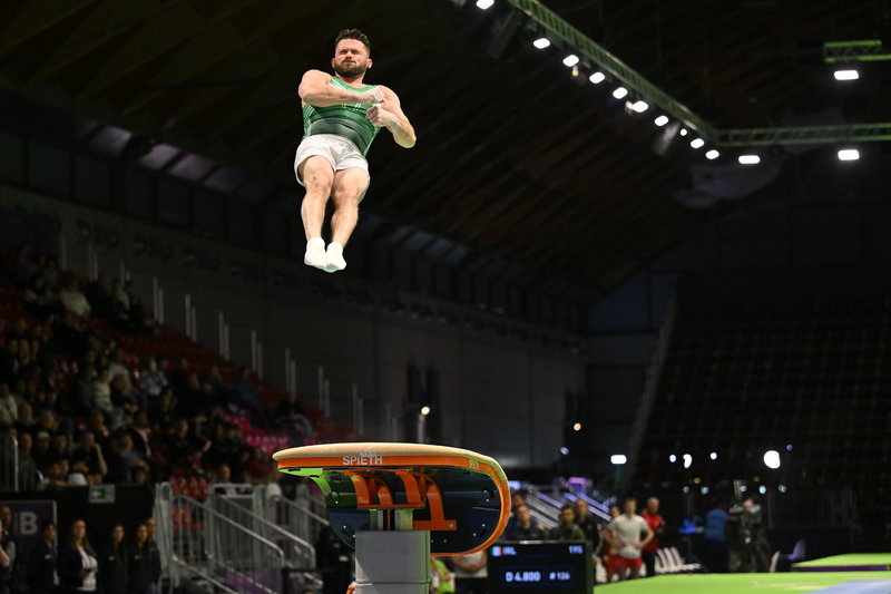 dominick cunningham finishes fifth in vault final at european championships