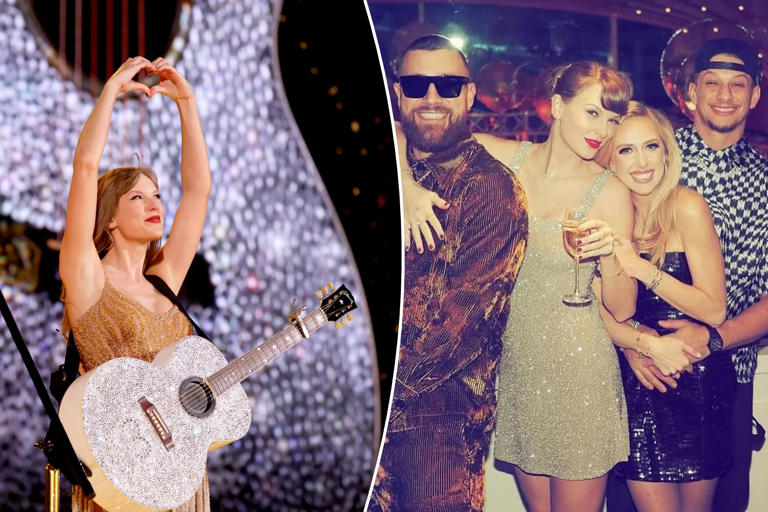 Taylor Swift parties with Travis Kelce, Mahomes couple in Vegas as she feels ‘sad’ about going back on tour: reports
