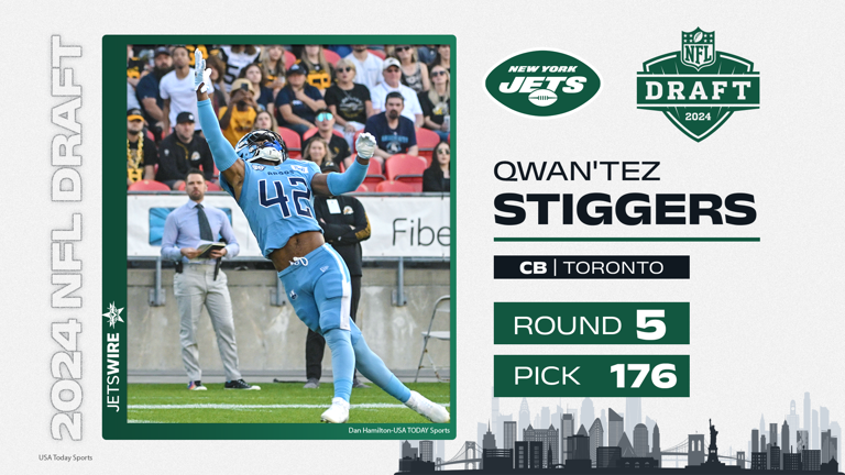 Jets select CFL CB Qwan'tez Stiggers at pick No. 176