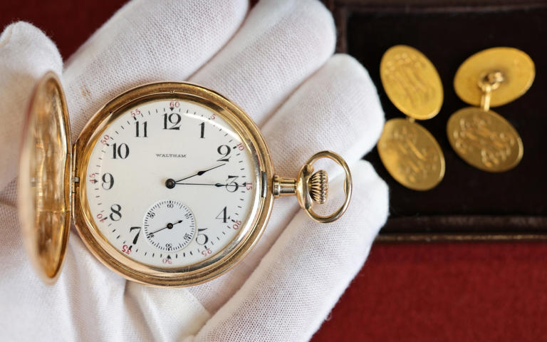 John Astor's pocket watch and cufflinks were up for auction, 112 years after the tragedy - CORIN MESSER/BOURNEMOUTH NEWS AND PICTURE SERVICE