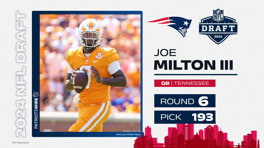 Patriots select QB Joe Milton with No. 193 pick in 2024 NFL draft
