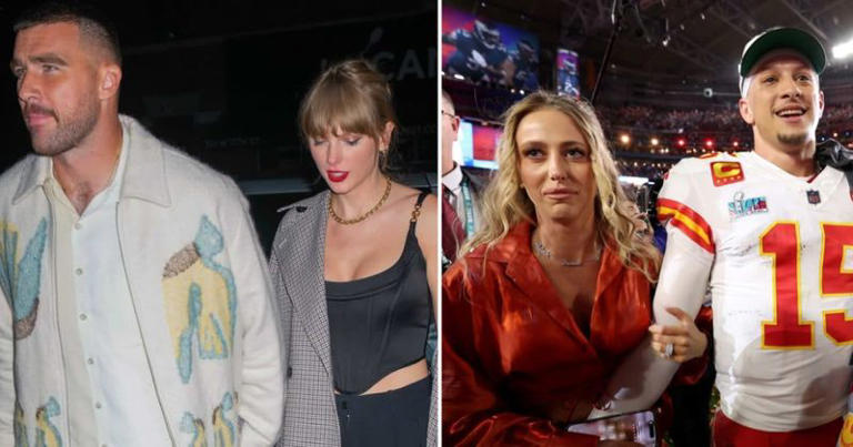 Internet can't keep calm as Taylor Swift enjoys night out in Vegas with Travis Kelce, Patrick and Brittany Mahomes before 'Eras Tour'