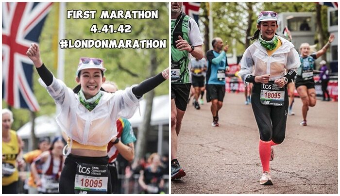 หญิง ไรวินท์ พิชิตมาราธอนแรกในชีวิต london marathon เวลา 4.41.42