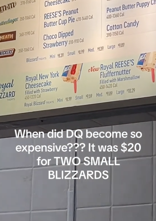 Dairy Queen Customer Speaks Out About How Expensive Blizzards Are These ...