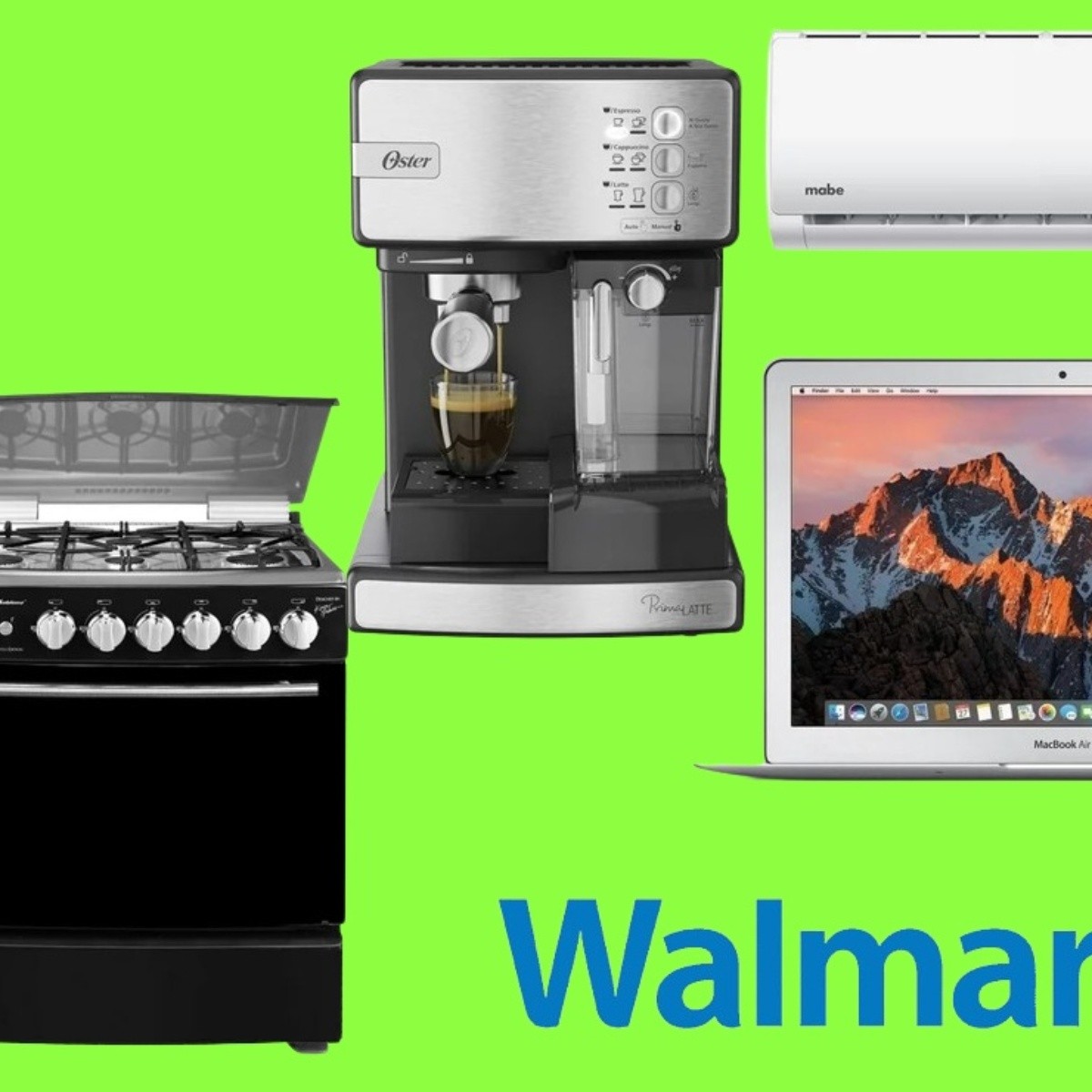 precios outlet en walmart: aire acondicionado, cafetera, centro de lavado, estufa y más | precios