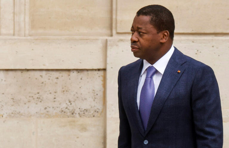 Le président togolais Faure Gnassingbé à Paris le 9 avril 2021